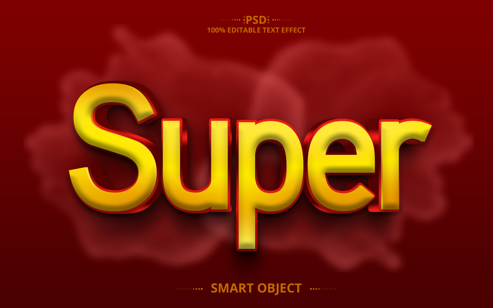 Super 3D text effect design with brush psd