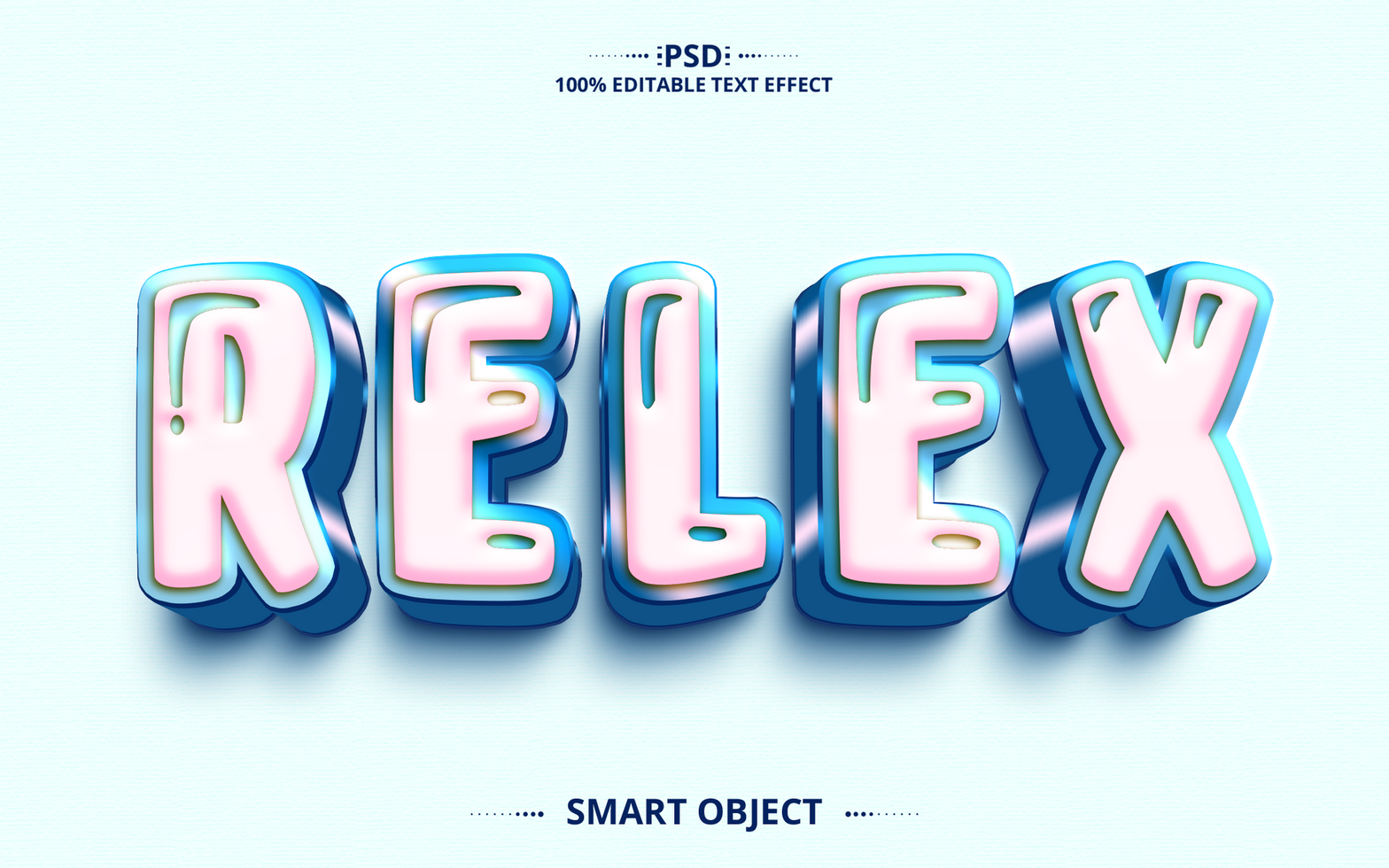 Relex 3D creative Editable Text Effect Design psd