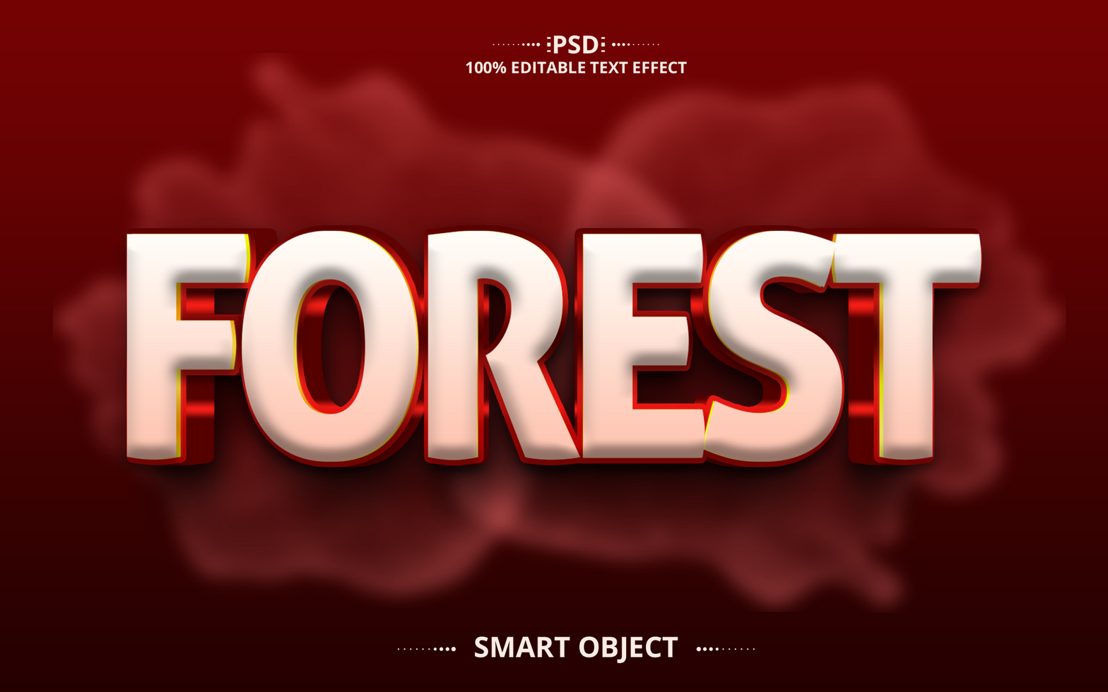 Forest 3D Editable Text Effect Design psd