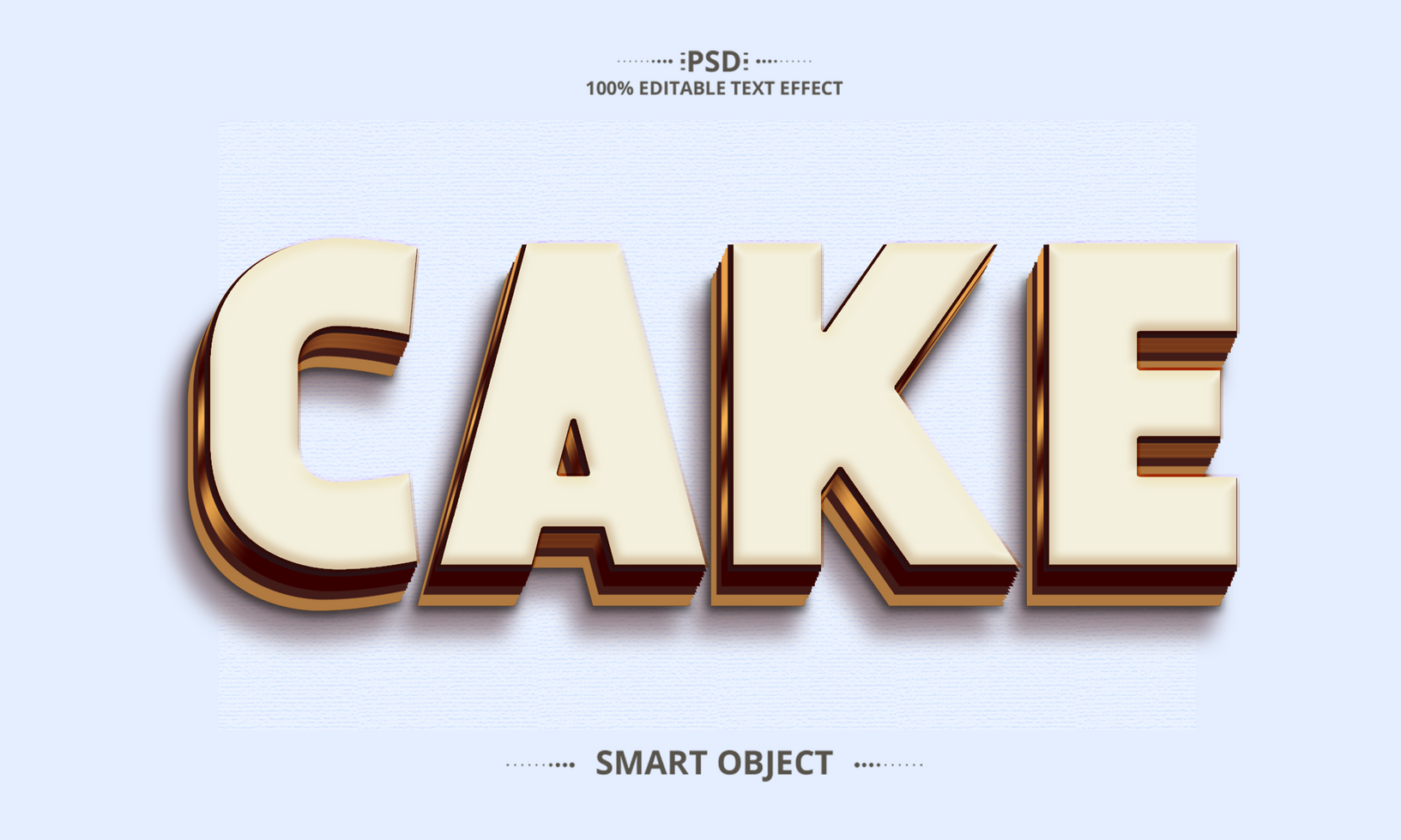 Cake 3D Editable Text Effect Design psd