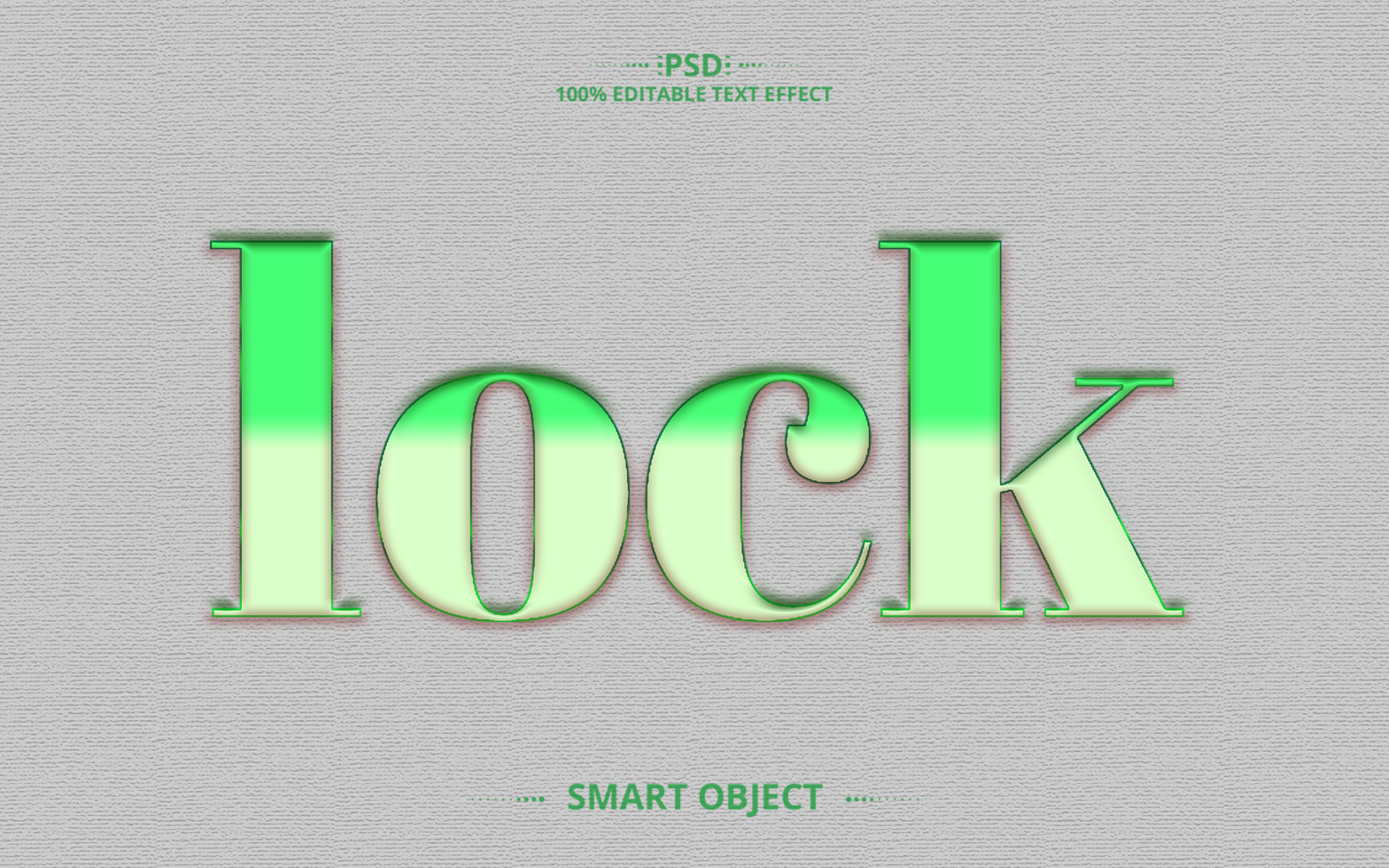 Lock 3D Editable Text Effect Design psd