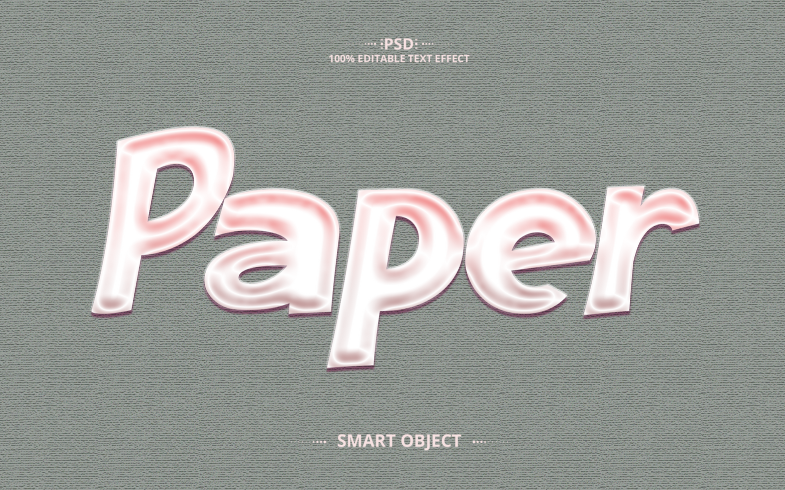 Paper 3D text effect design psd