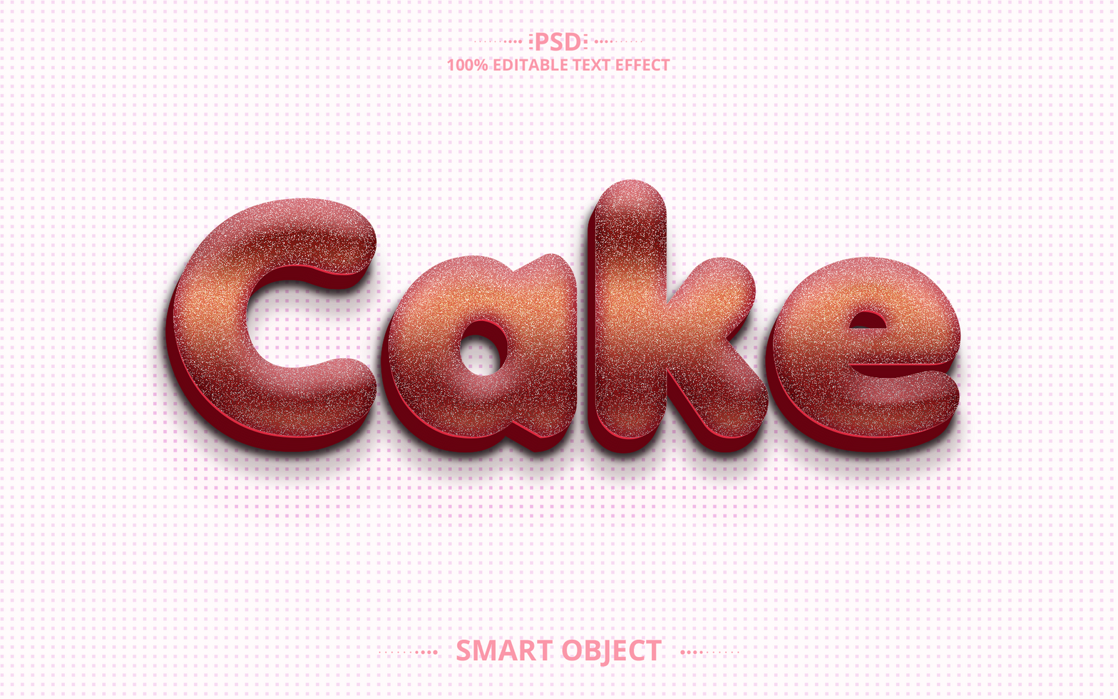 Cake 3d effect design psd