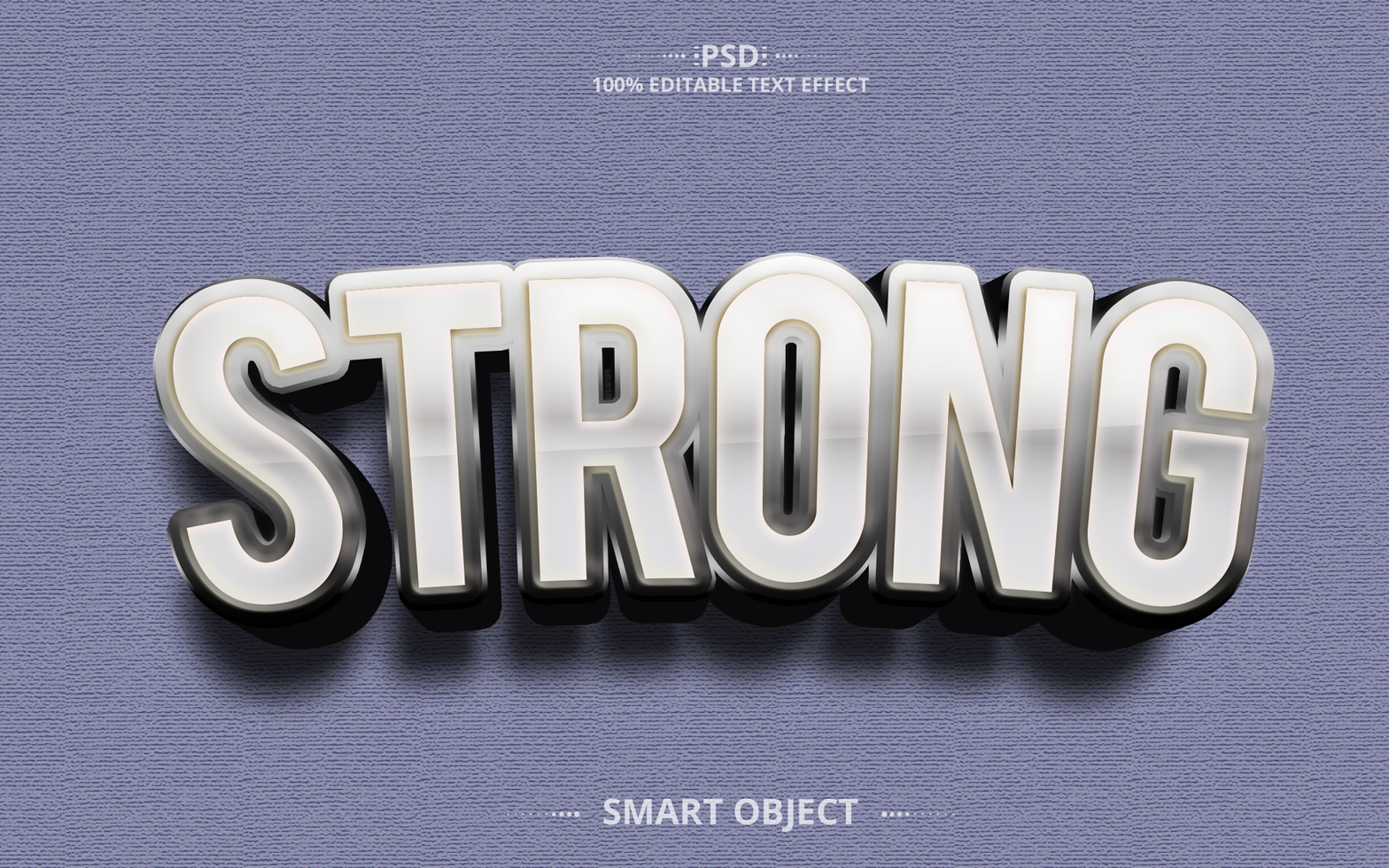 Strong 3D Editable Text Effect Design psd