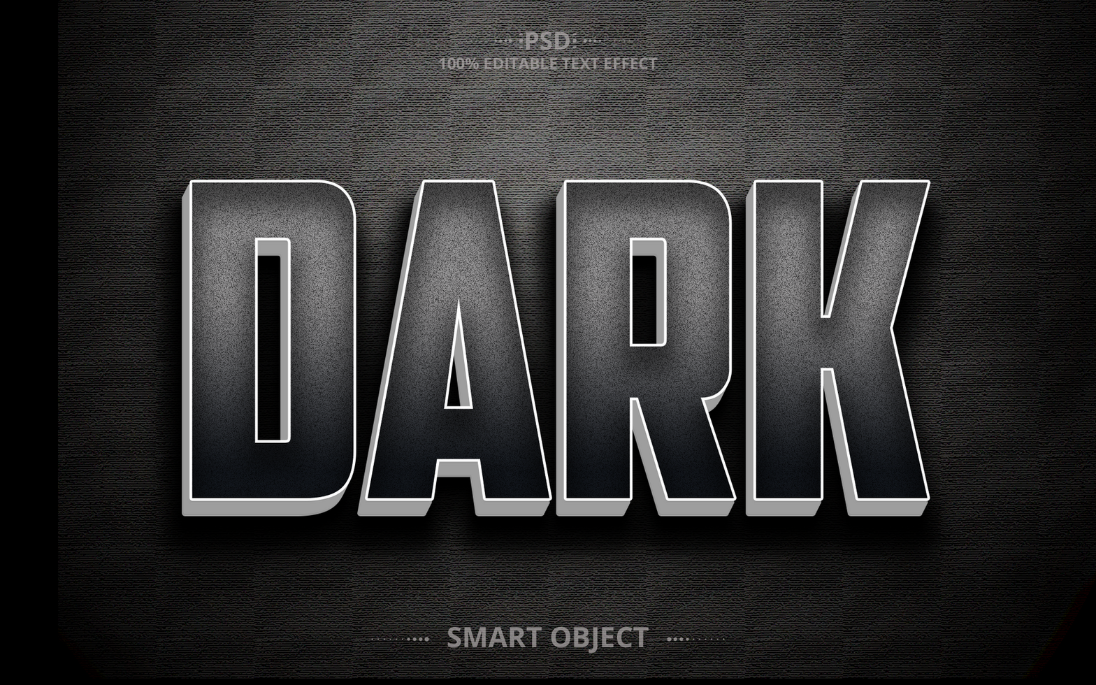 Dark creative text effect design with brush psd