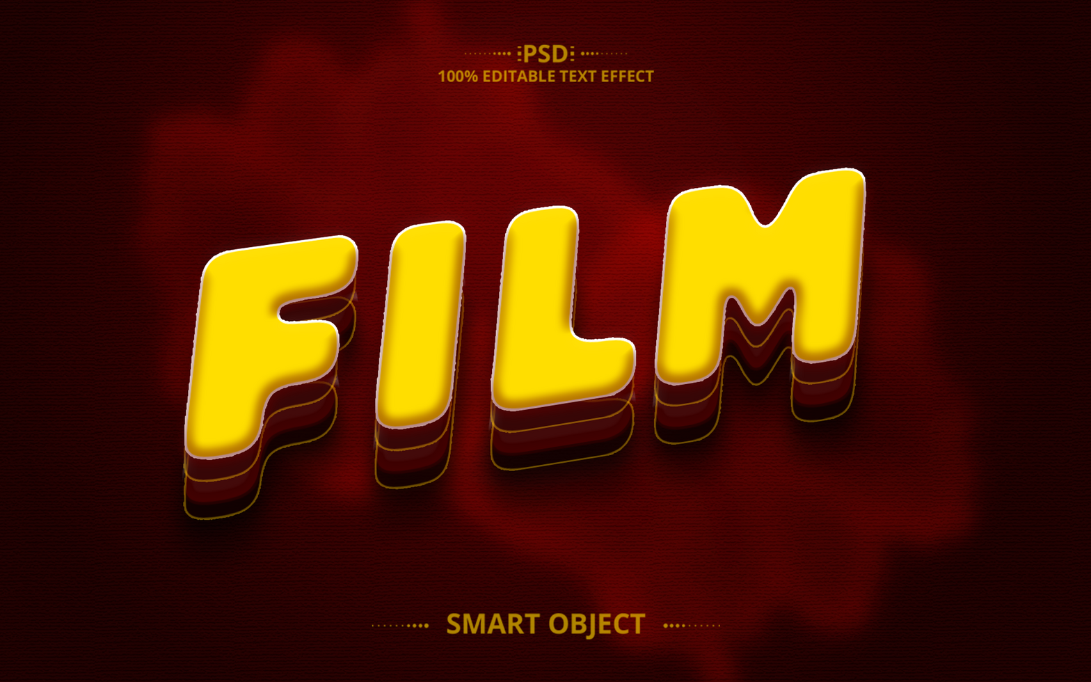 Film 3D Editable Text Effect Design psd