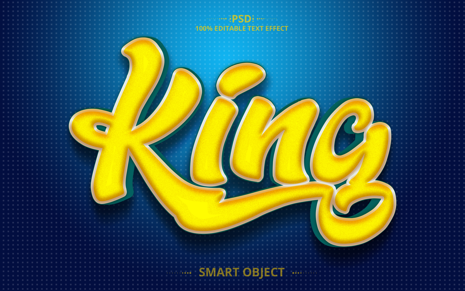 King 3D Creative text effect design psd