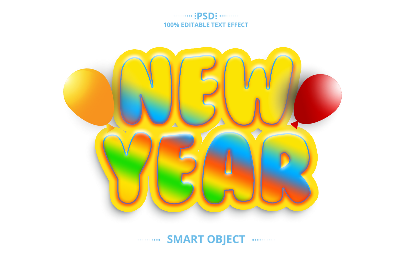 happy new year Editable Text Effect Design psd