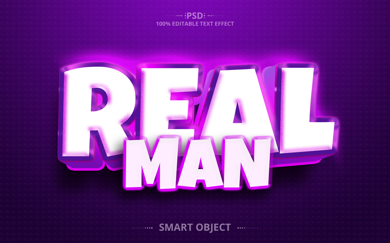 Real man creative text effect psd