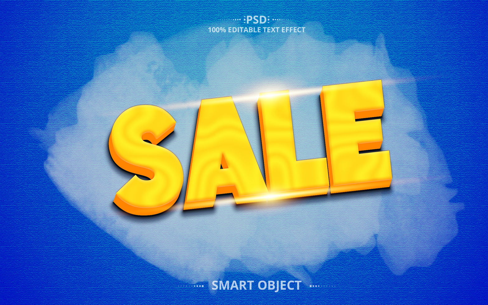 Sale 3D text effect design psd