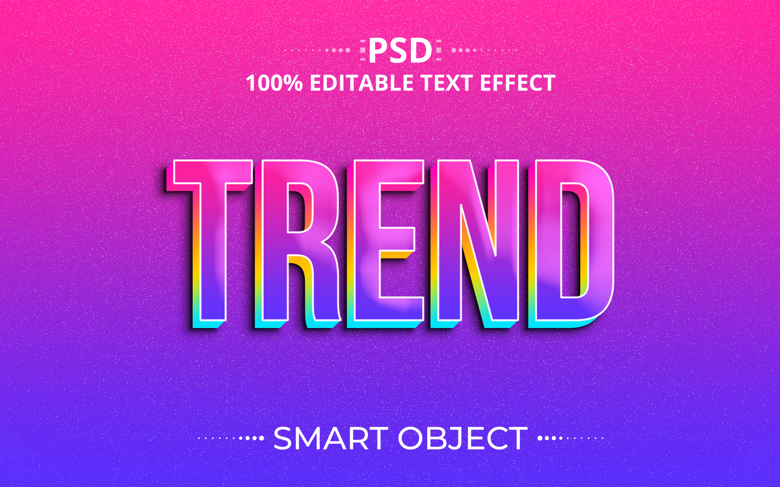 Trend Creative 3D text effect design psd