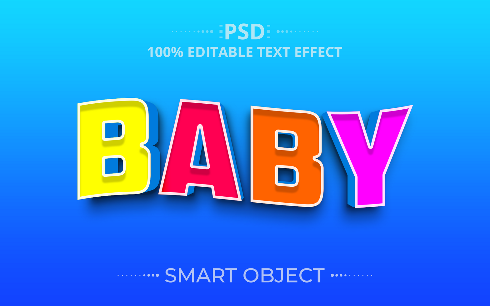 Baby Creative text effect design psd