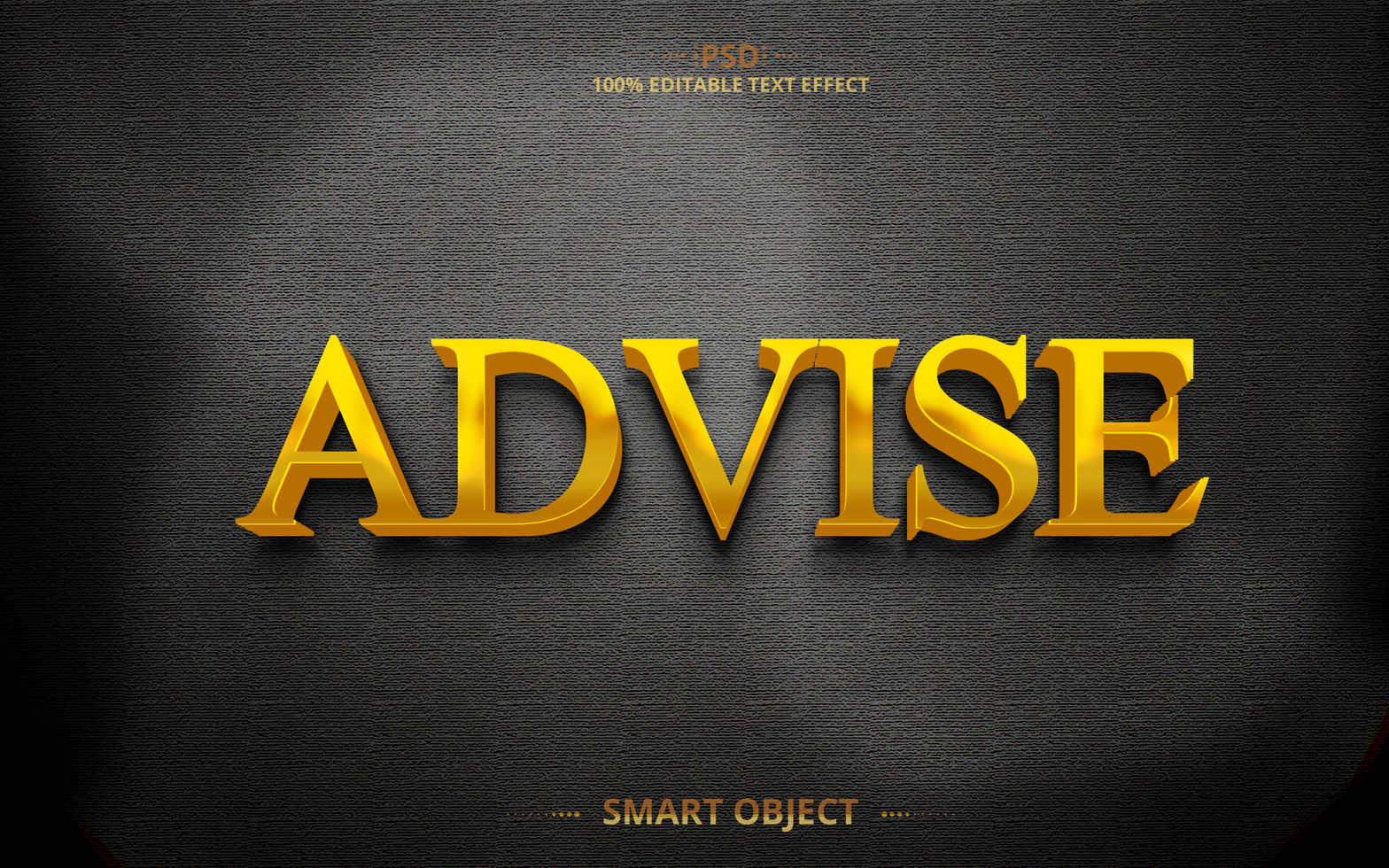 Advise creative 3D text effect design psd