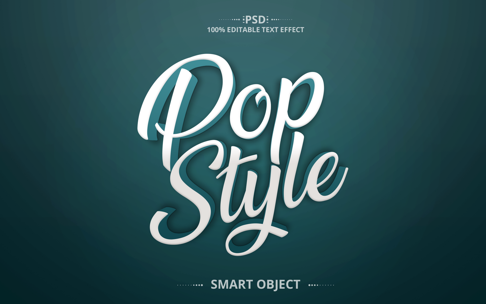 Pop style 3D text effect design psd
