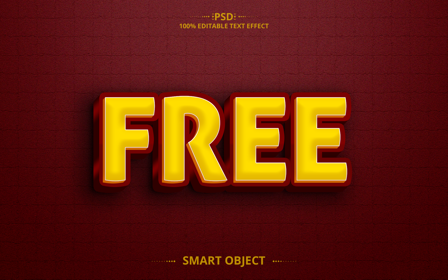 3D Text effect design psd