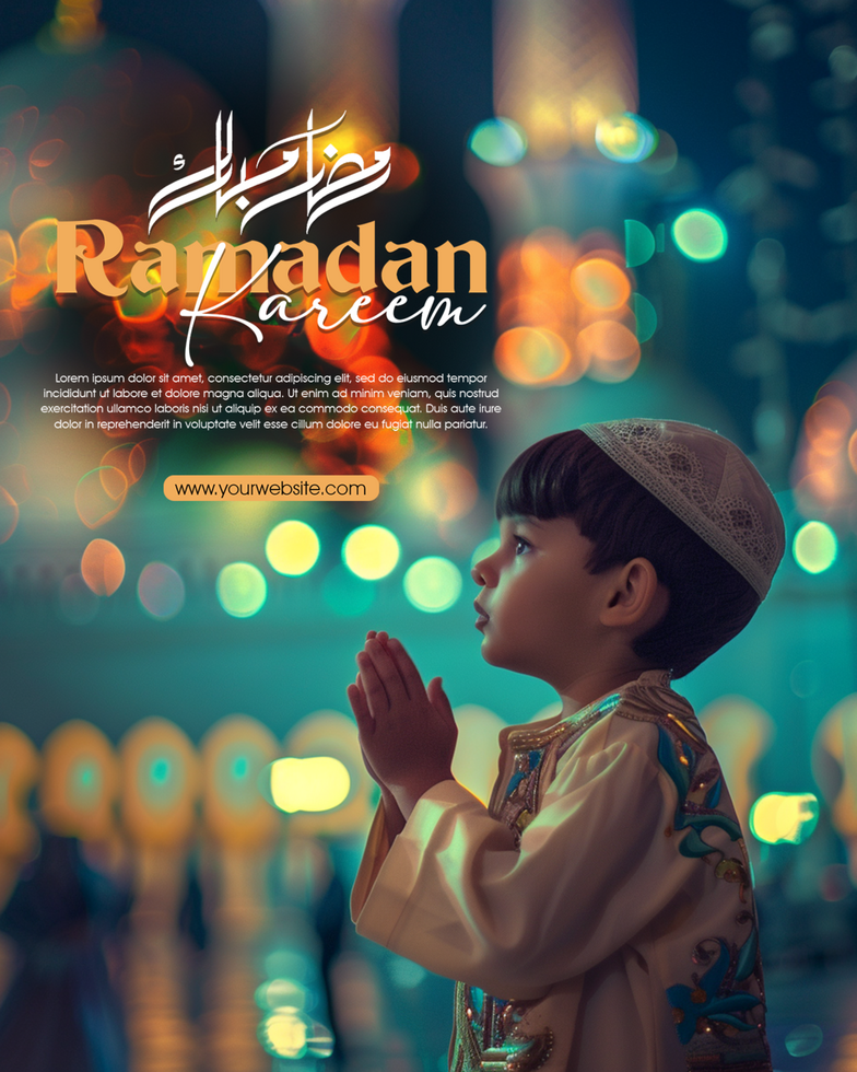 Ramadan Kareem Islamic post and template design psd