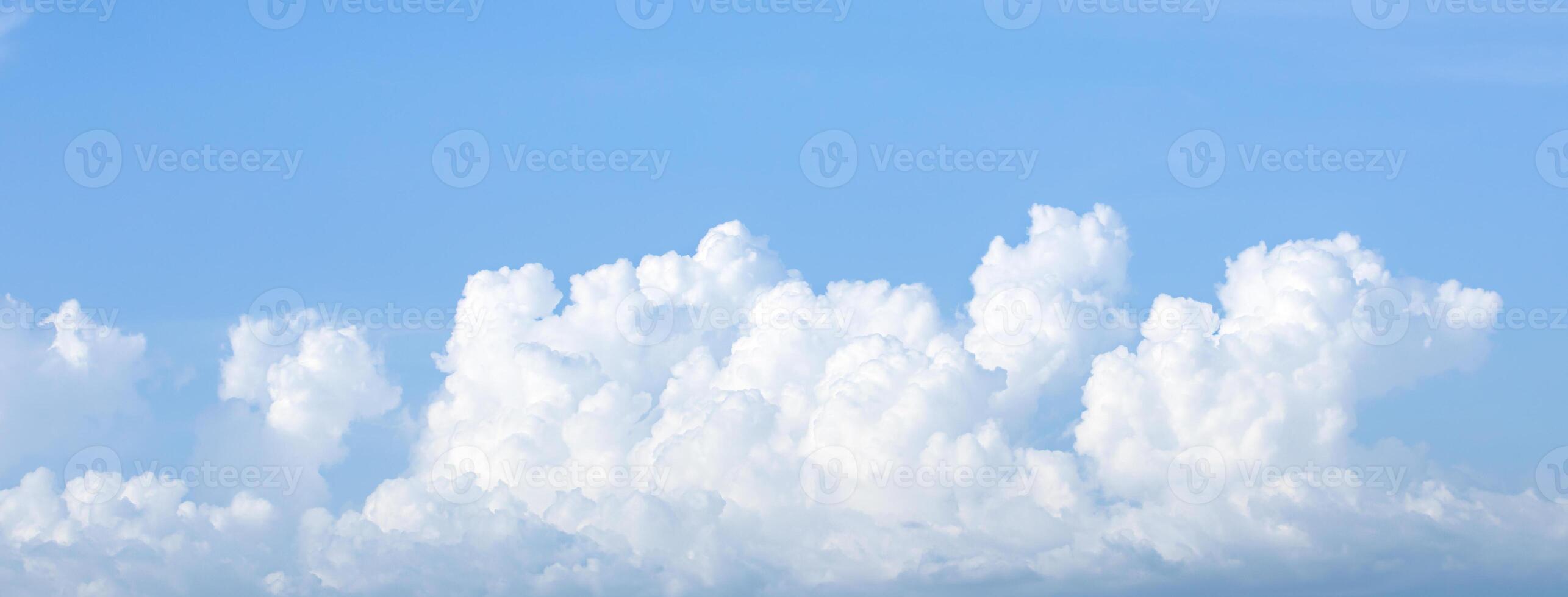 banner blue sky background with white clouds photo