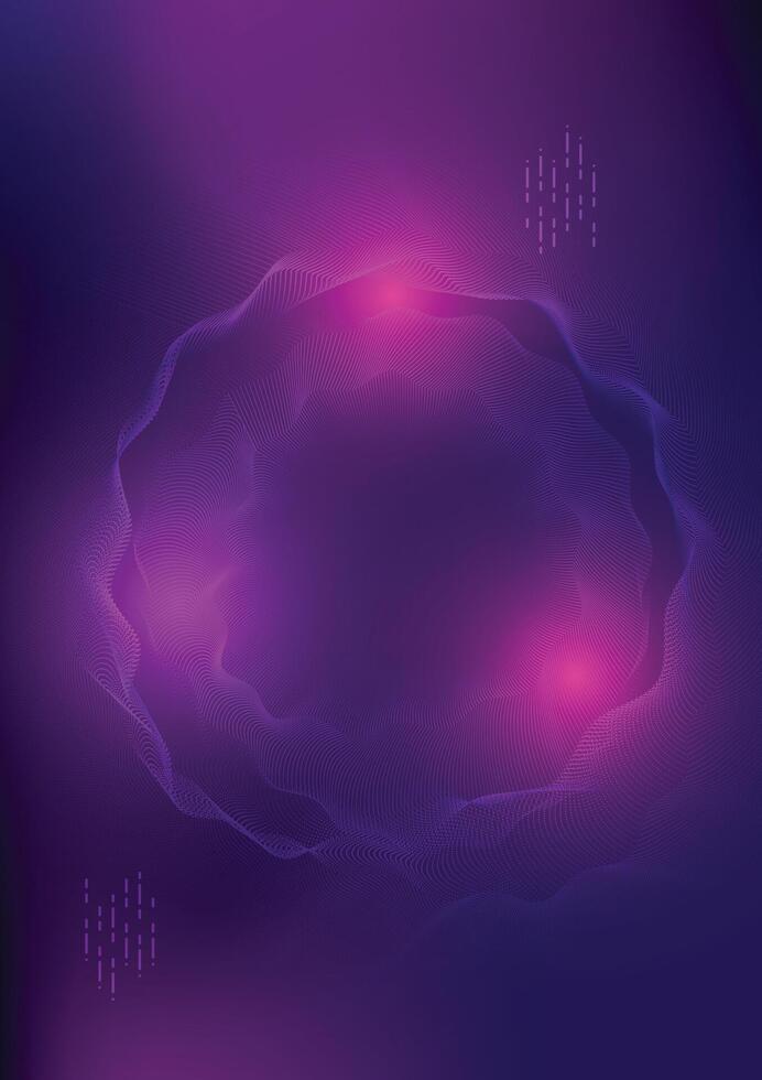 Electronoic Dance Music poster, dynamic wave patterns. Futuristic, Technology abstract background. vector