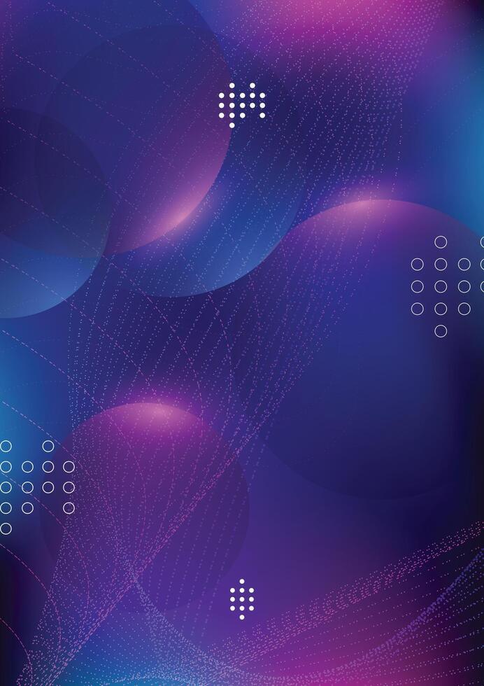 Electronoic Dance Music festival poster with neon purple and blue tones, dynamic wave patterns. Futuristic, Technology abstract background. vector