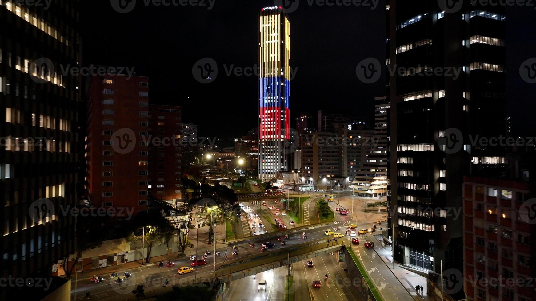 Outdoors Bogota Skyline in Bogota Cundinamarca Colombia. Awesome Futuristic. photo