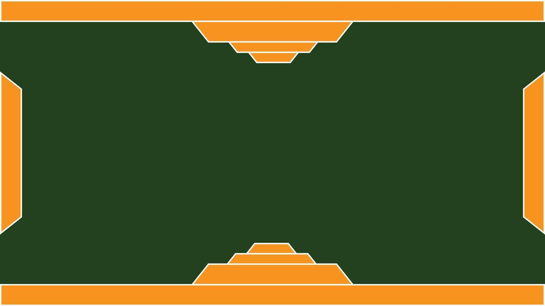 Border frame camera overlay on green screen background vector
