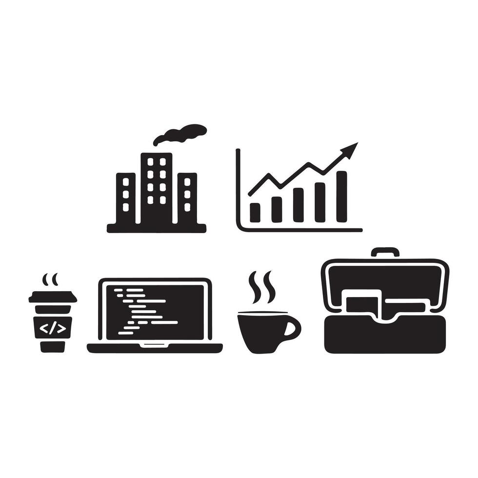 Modern Business Icons Set for Professional Use vector