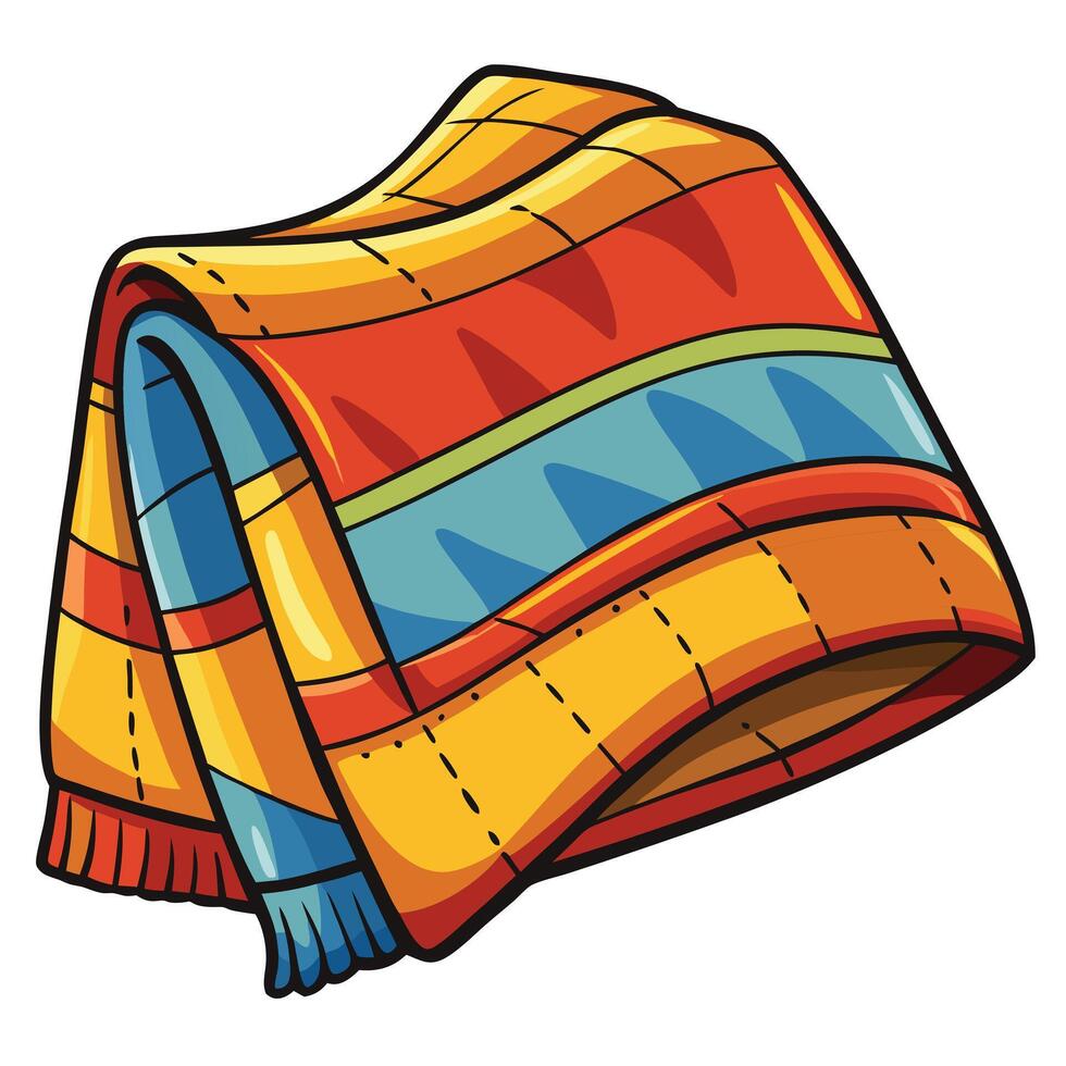 Colorful Mexican Blanket Illustration vector