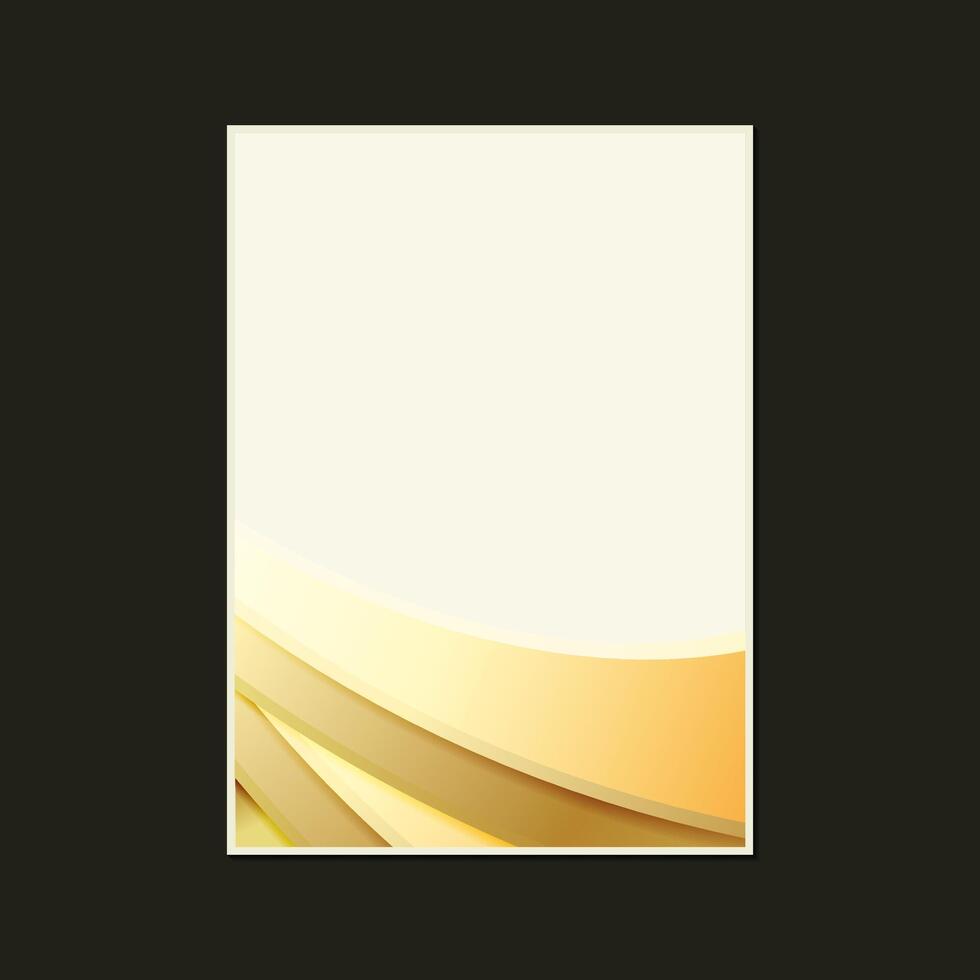luxury white and gold abstract wave cover bussines vector