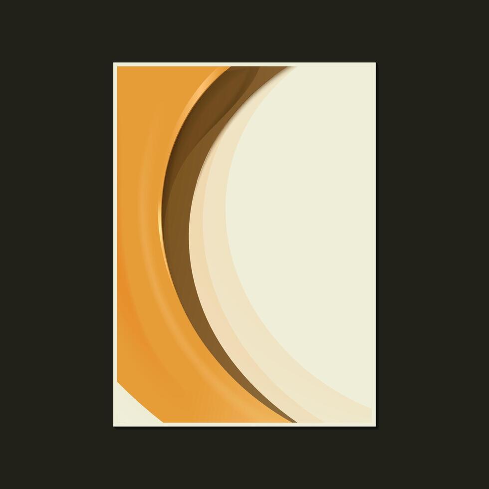 luxury white and gold abstract wave cover design template vector