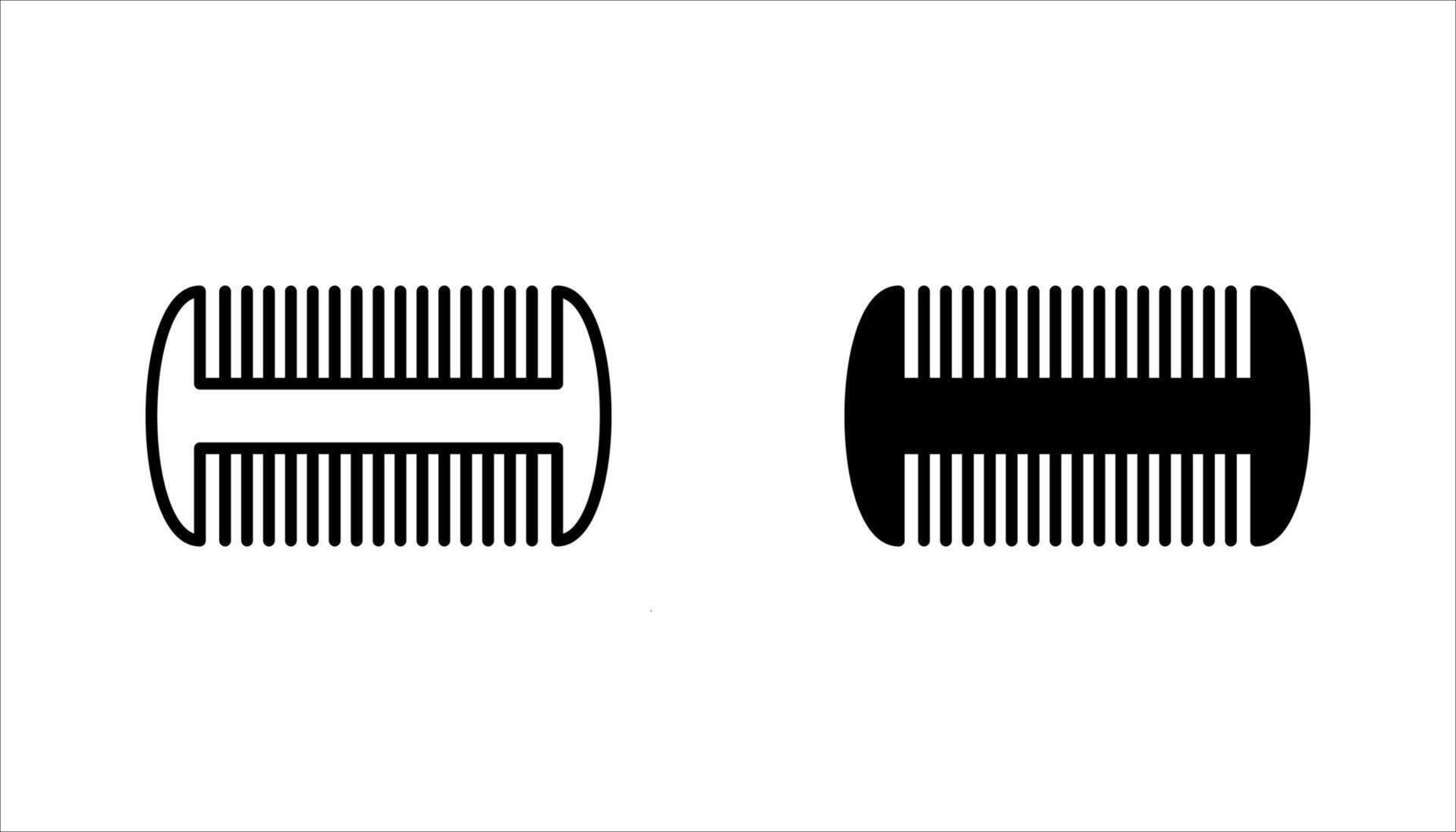icon set hair comb, vector