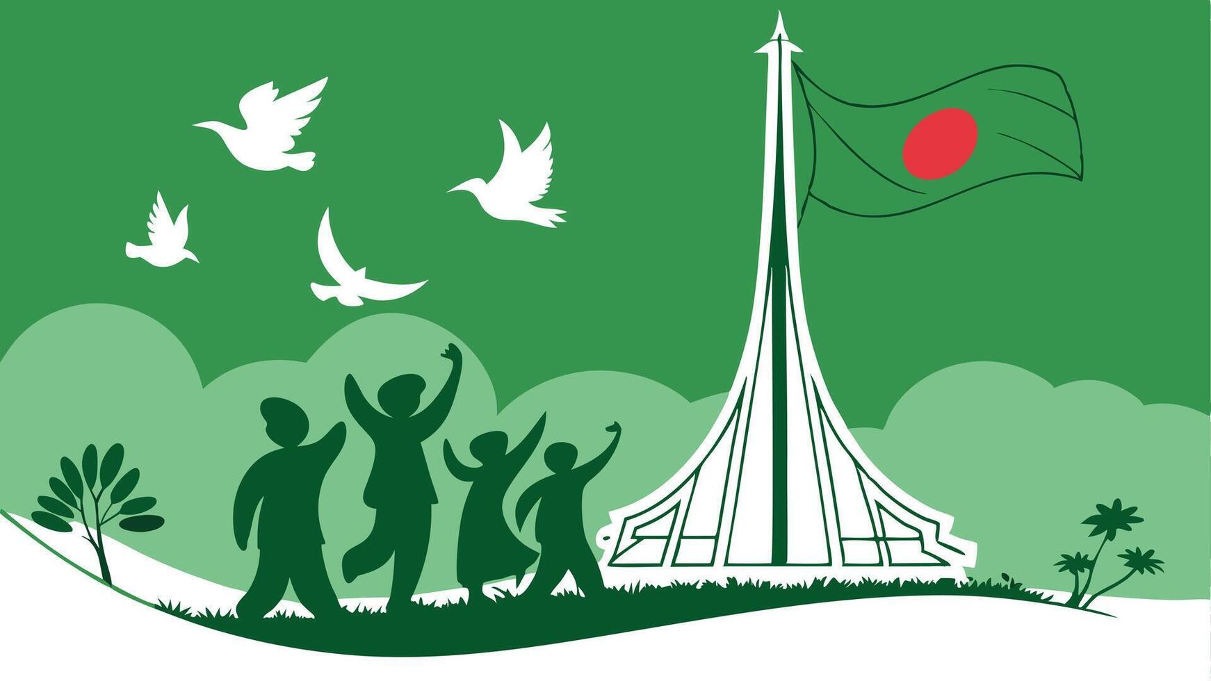 Indian flag, elephant silhouette, independence day, 15th August vector