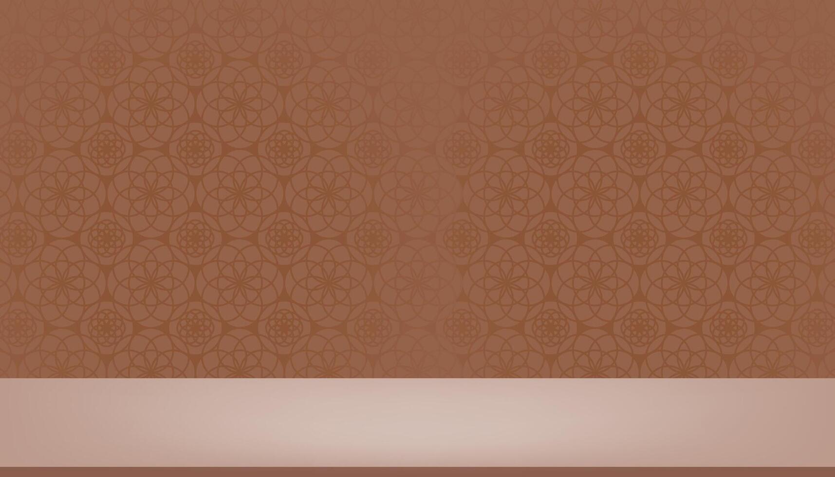 Ramadan background with islamic pattern elements on brown wall, Geometric circular ornamental arabic symbol,Banner for Eid al fitr,Eid Mubarak,Ramada Kareem,Eid al adha,Islamic new year Muharram vector