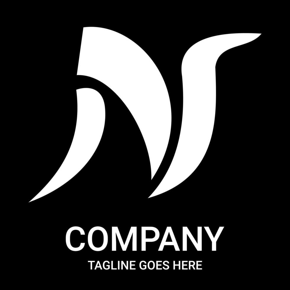 Letter N logo design, for company, hoodie, t-shirts, etc. Simple and sporty letter logo design. vector