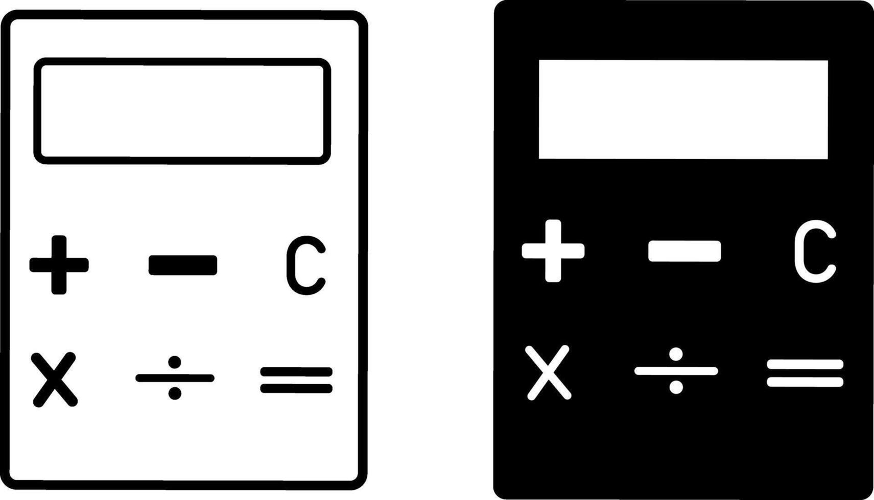 Small calculator icon in filled, thin line, outline and stroke style, Budget Rounded Line Icon vector