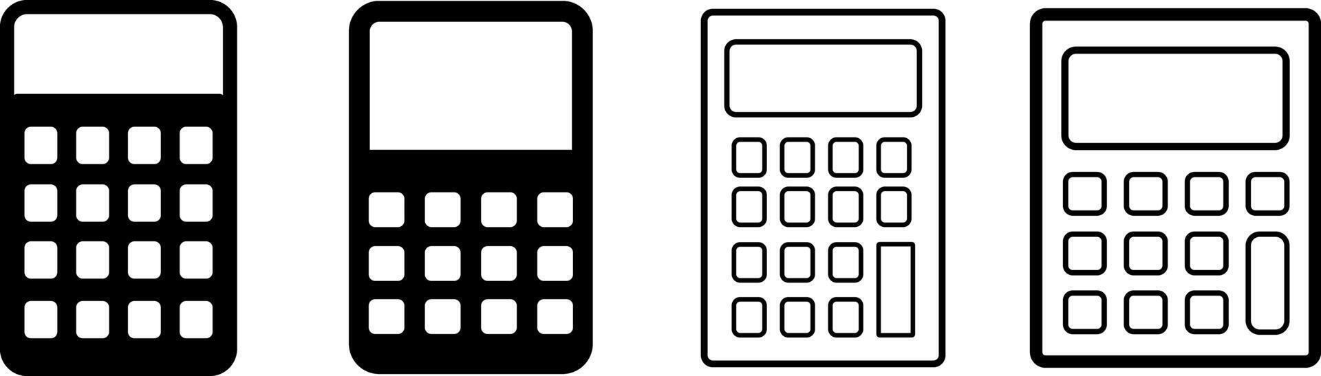 calculator line icon, calculator sign vector