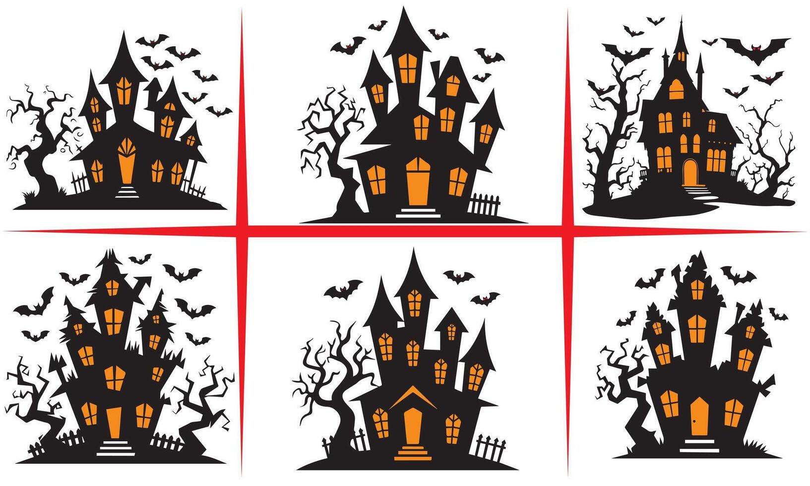 Spooky Haunted House Clipart Illustration vector