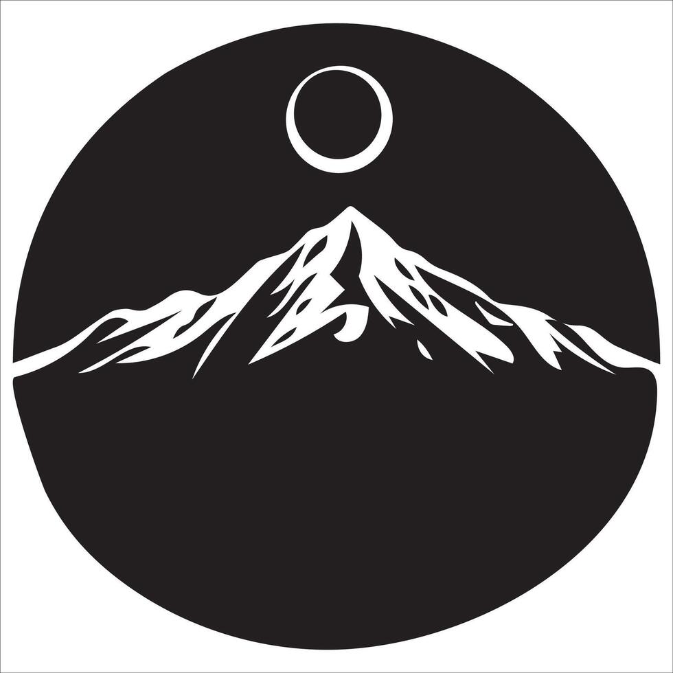 High Peaks Mountain Illustration vector