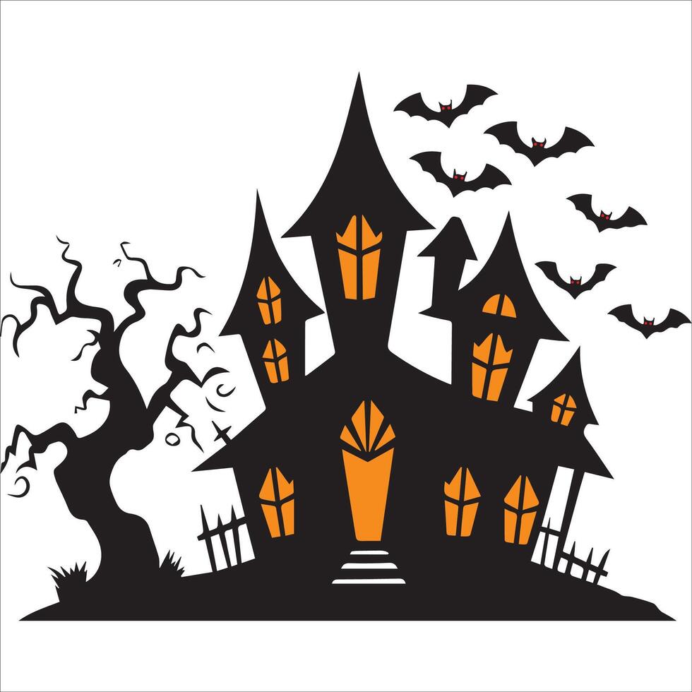 Haunted House Design for Halloween vector