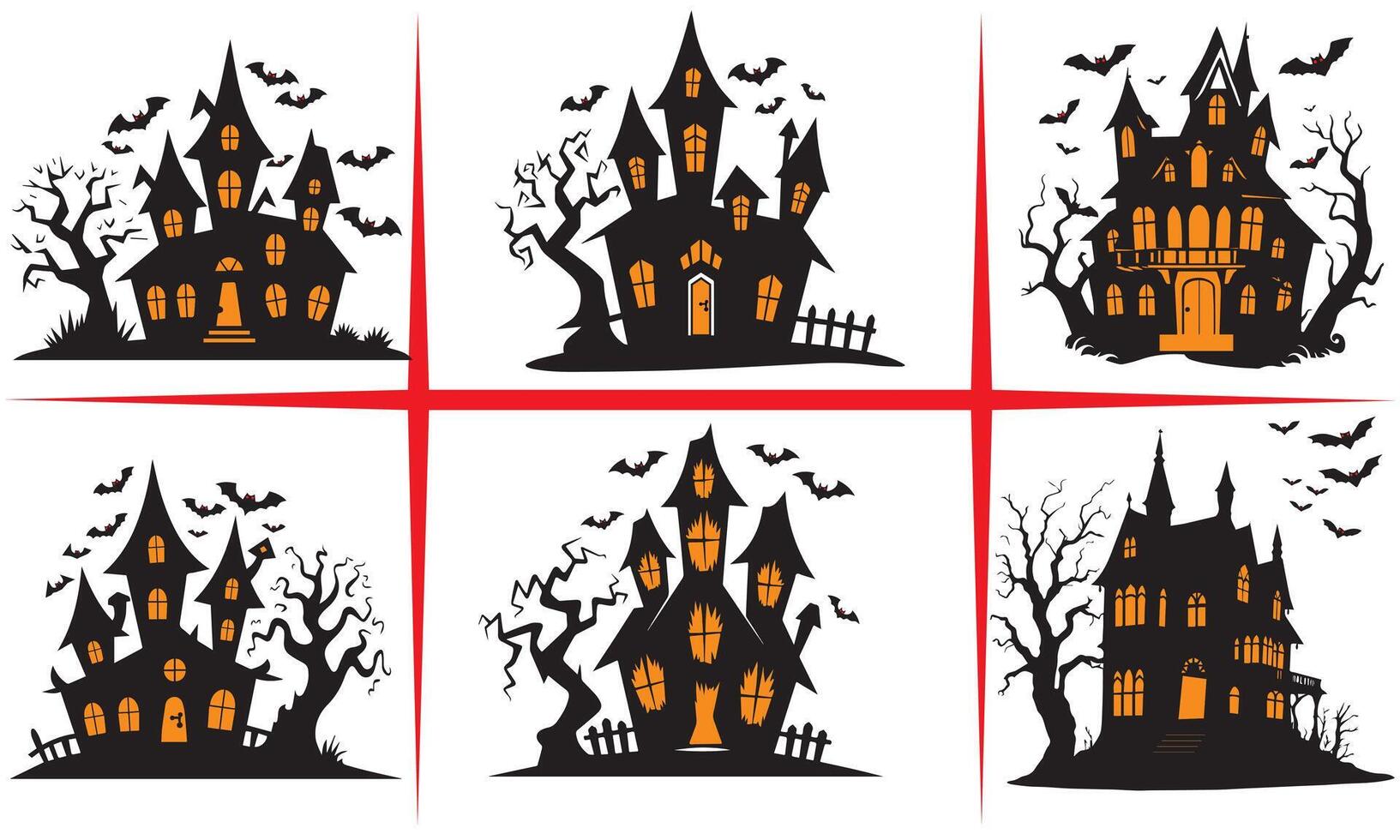 Halloween Haunted House Illustration vector