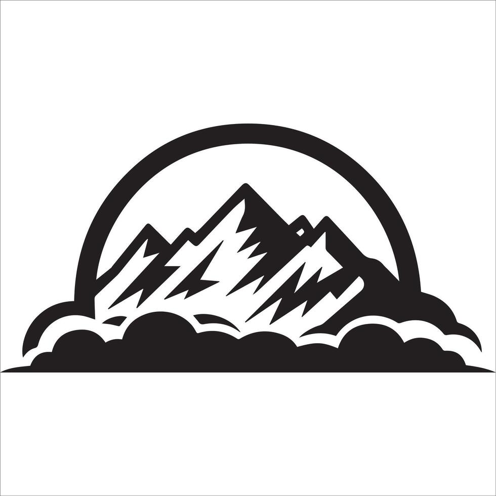 Minimalist Mountain Illustration vector