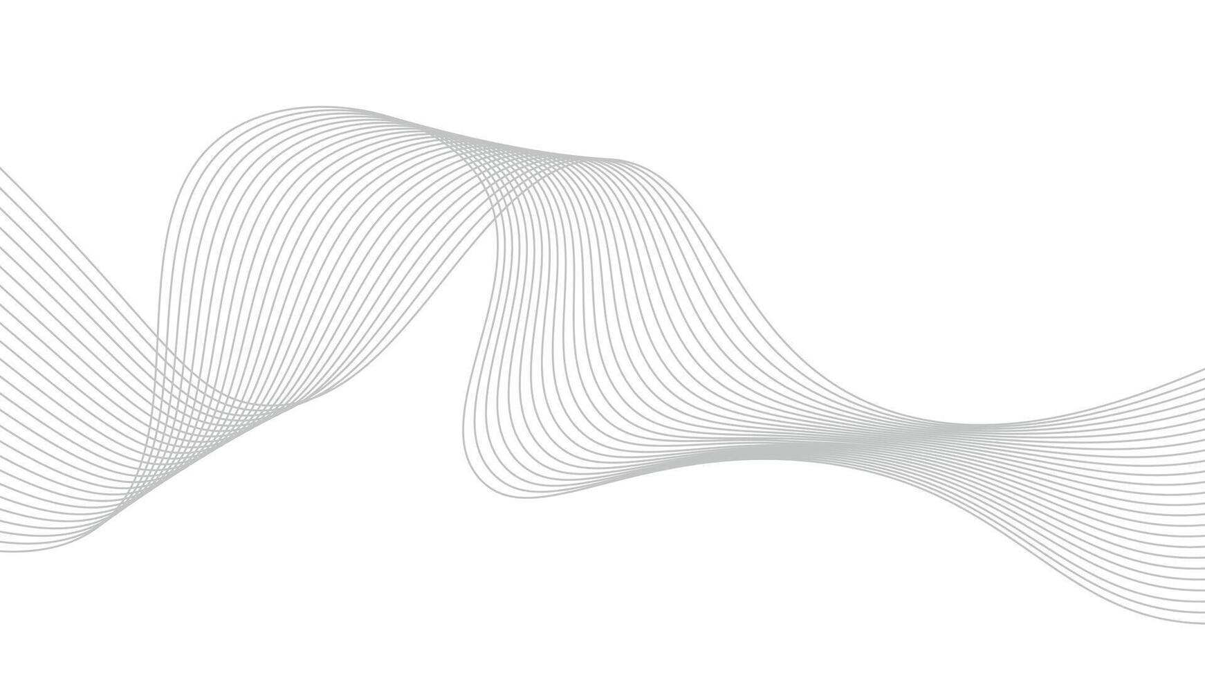 Wavy Line Background design with white background vector