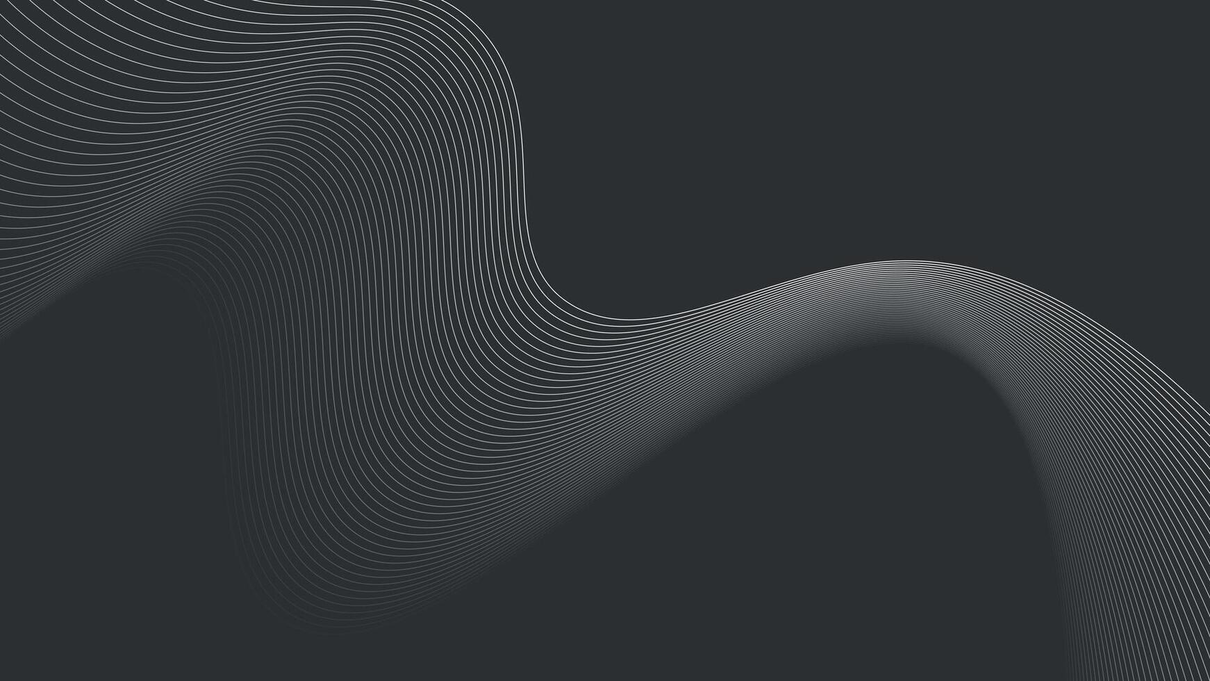 Stylish Wavy Line Art vector