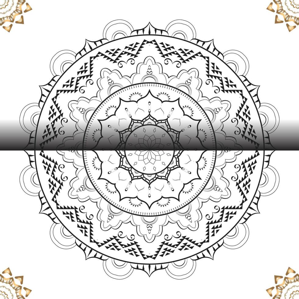 A Figure mandala for coloring vector