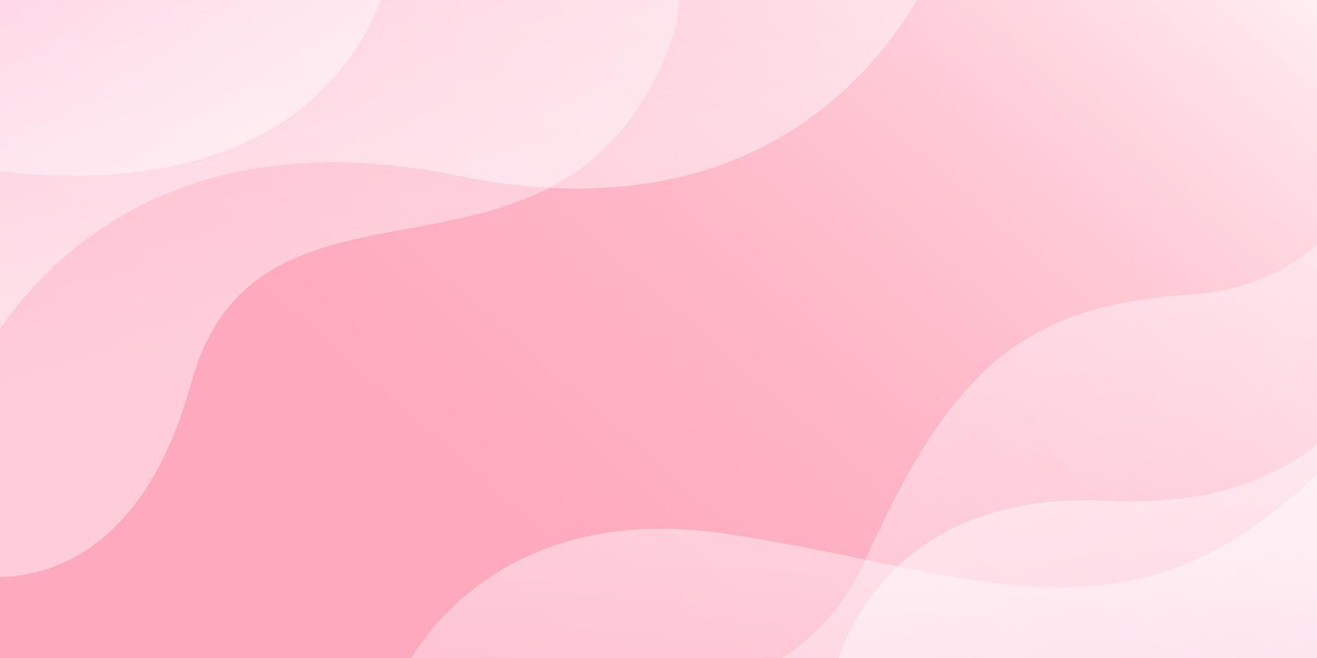 White-pink curve background, pink dynamic wallpaper with wave shapes vector