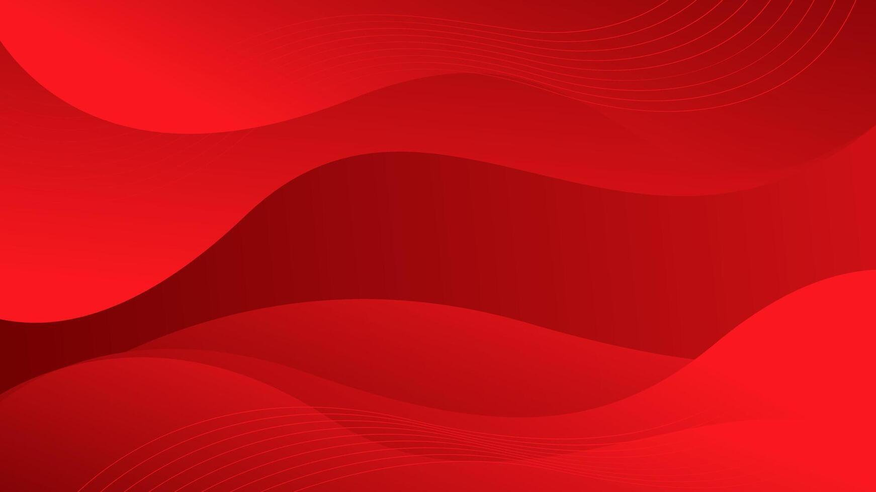 Abstract red fluid wave background. Modern gradient dynamic wallpaper vector