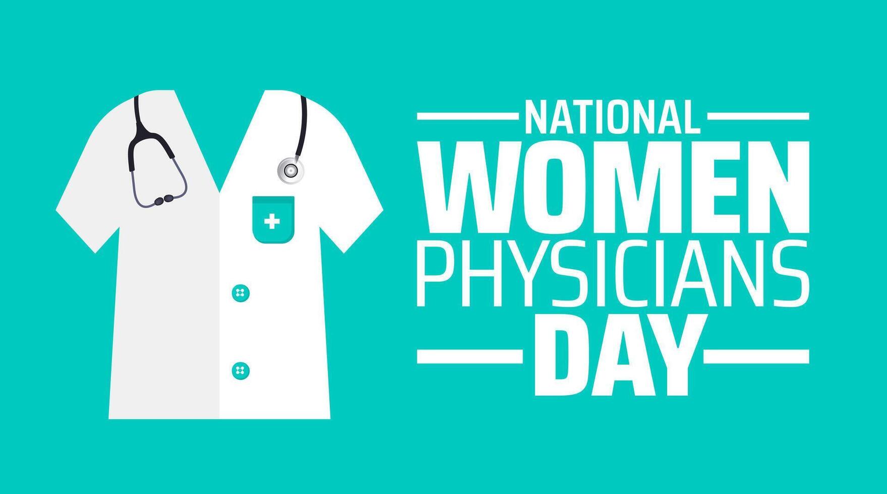 National Women Physicians Day background banner or poster design template. observed every year in February. vector