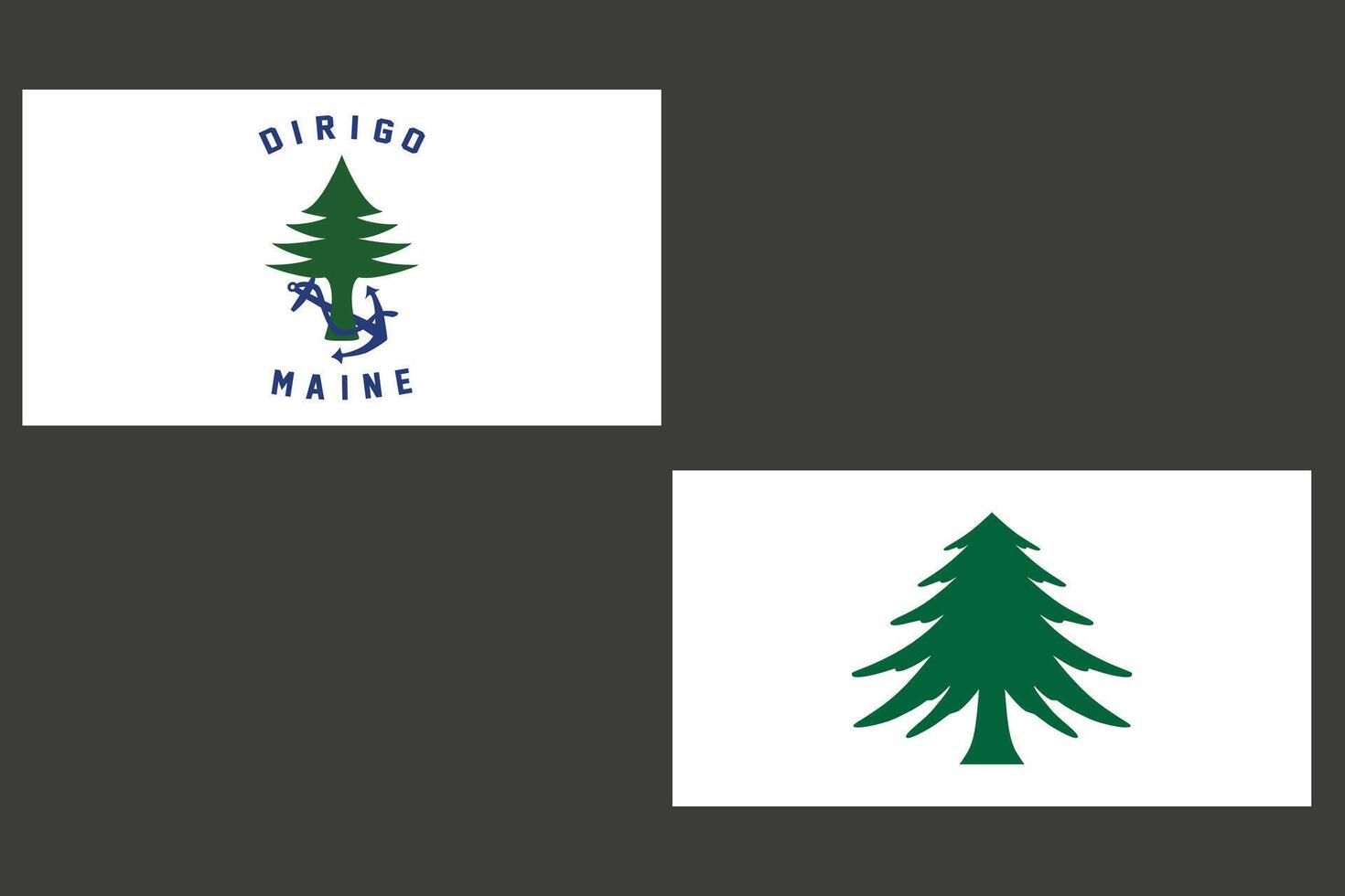 Current State Ensigns Flags Bundle Collection High Quality Illustration vector