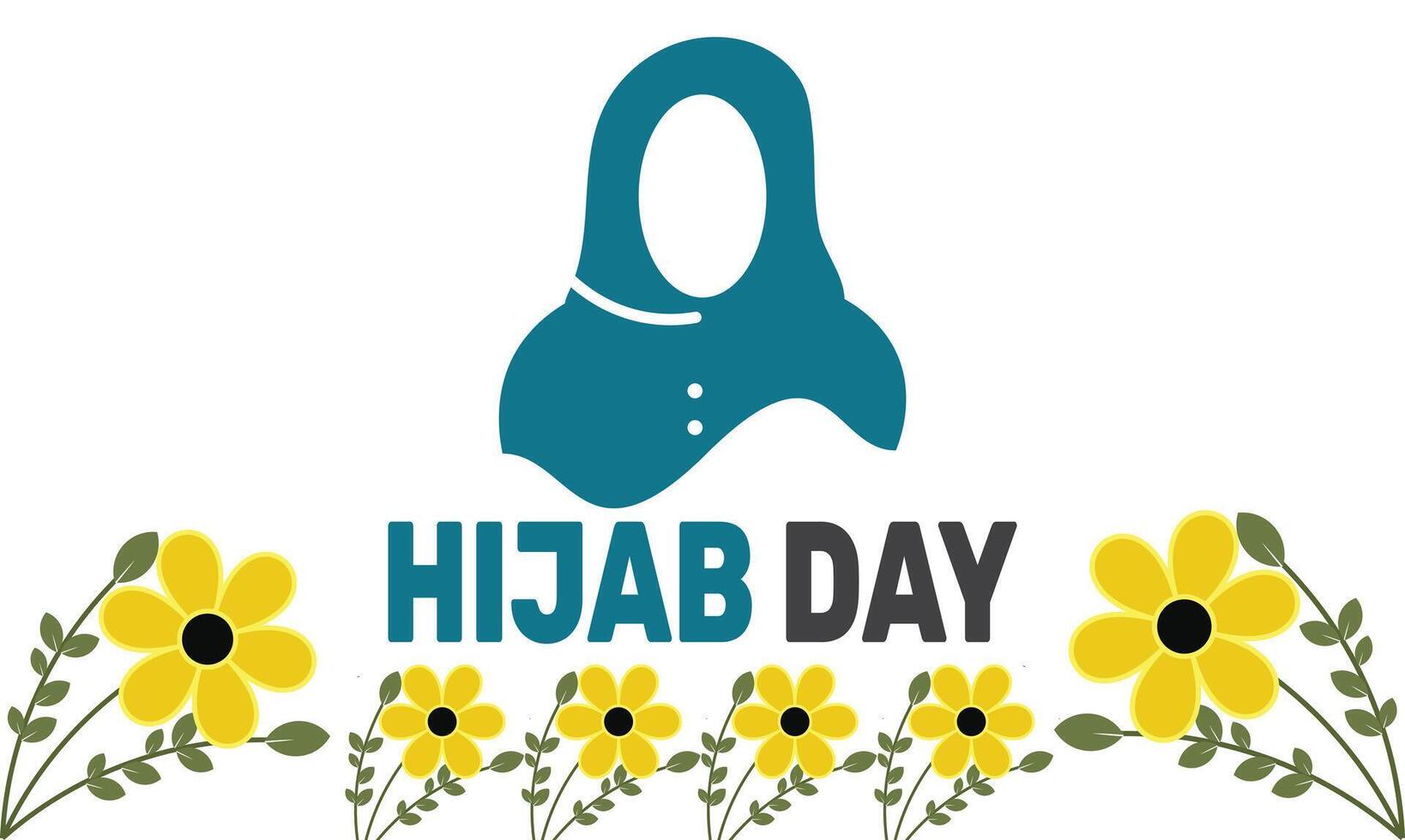 World Hijab Day raises awareness about hijab and its significance fostering unity and breaking stereotypes by encouraging people to learn about its cultural and religious meaning. vector