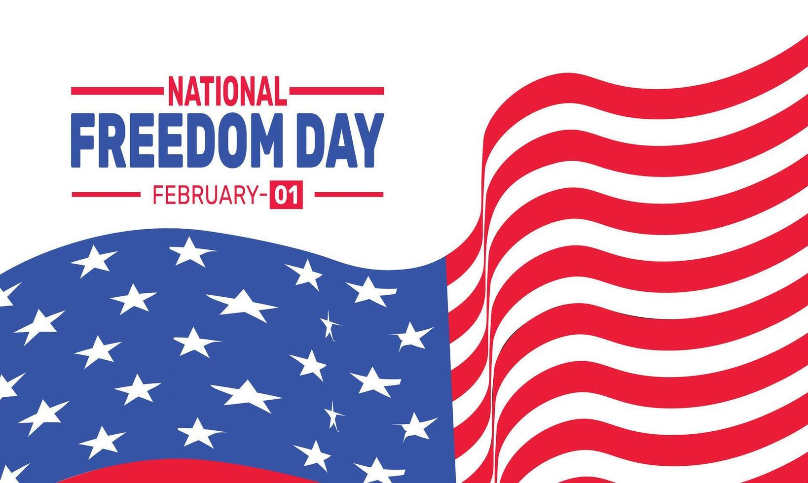 National Freedom Day celebrates the progress made toward equality and freedom. It remembers the resolution that ended slavery and inspires hope for a better future for everyone. vector