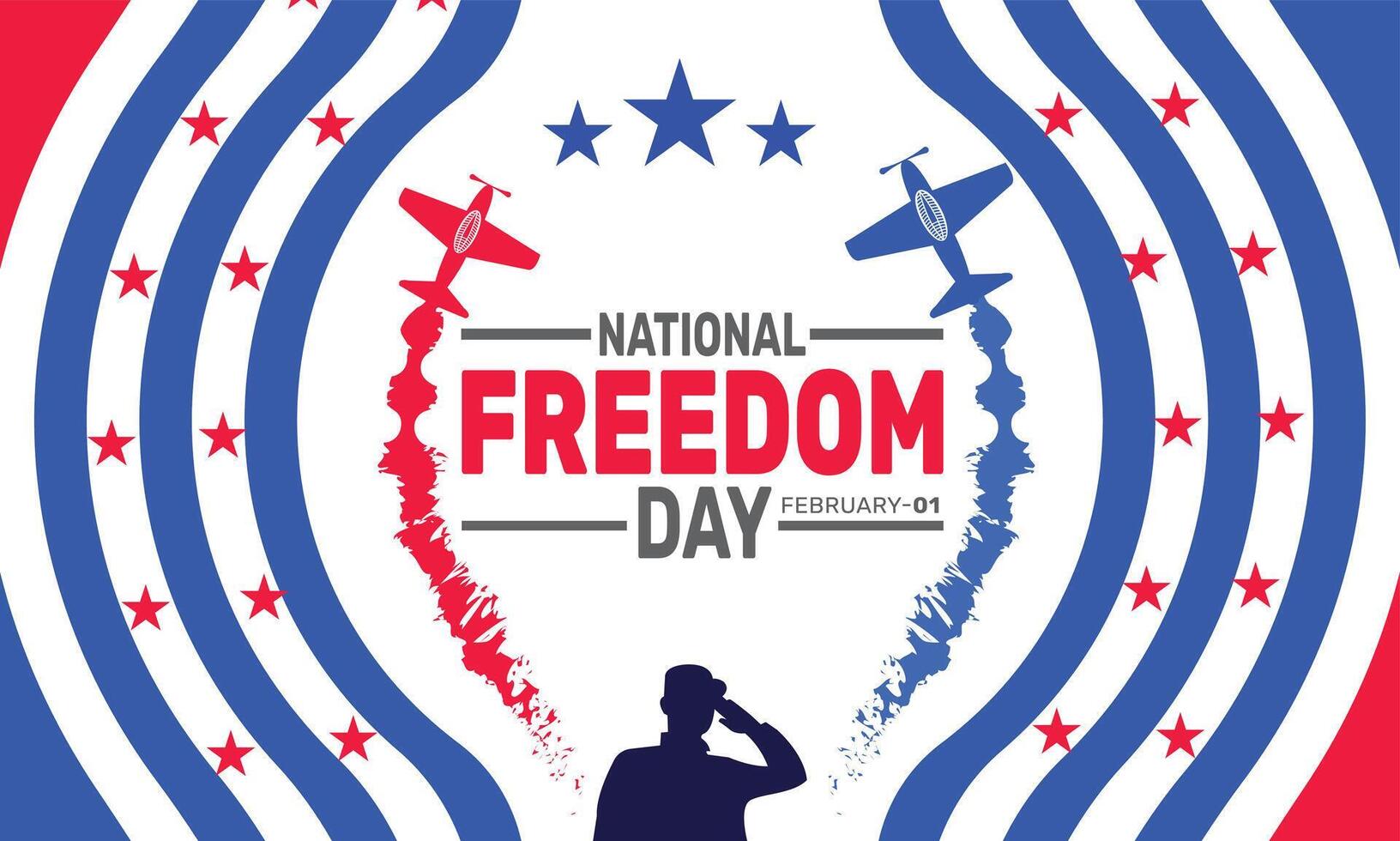 National Freedom Day is observed to honor the signing of the resolution that ended slavery in America. It is a reminder of the struggle for equality and the value of freedom for all citizens. vector